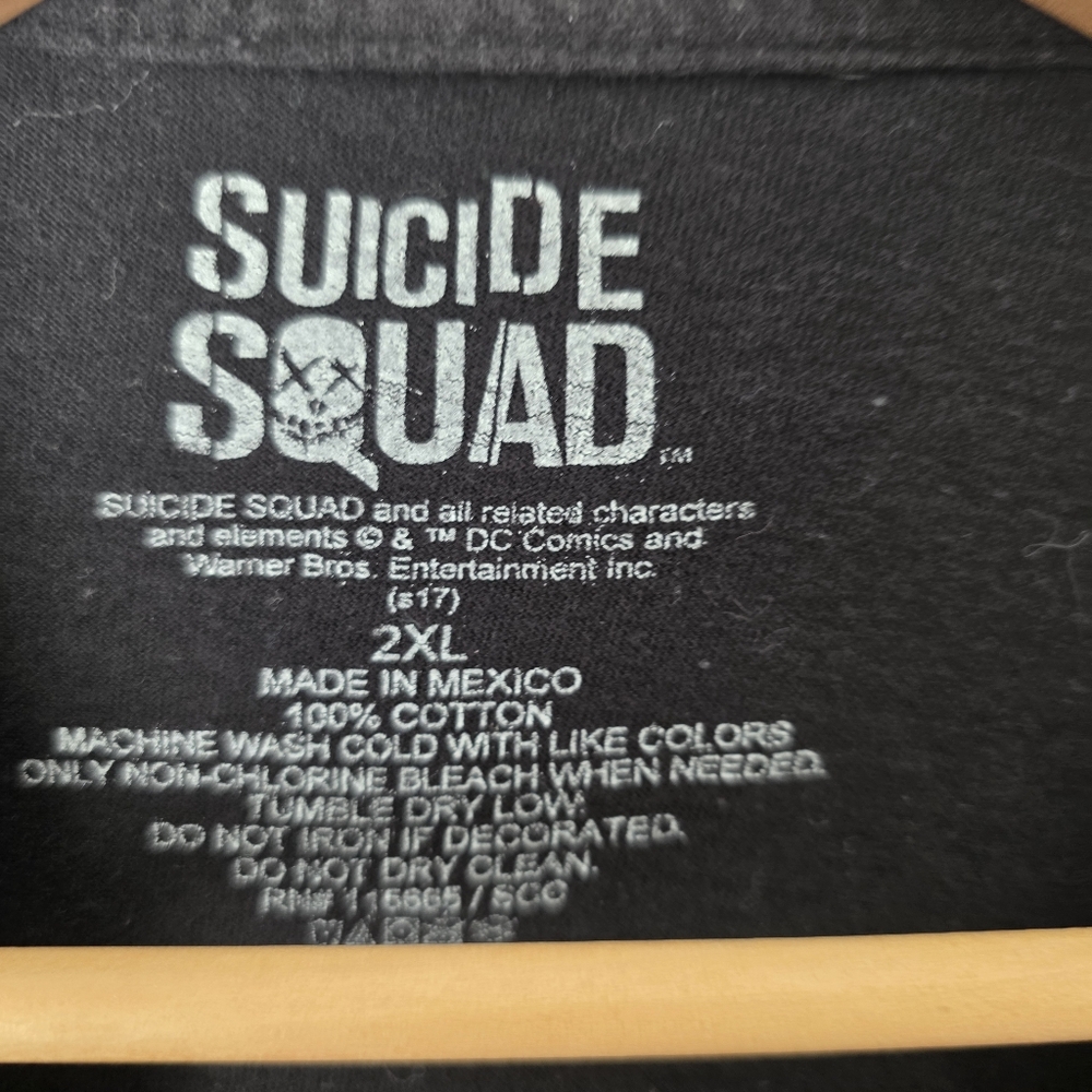 Suicide Squad Harley Quinn Graphic Tee Black T-Shirt Size 2XL - Picture 6 of 9